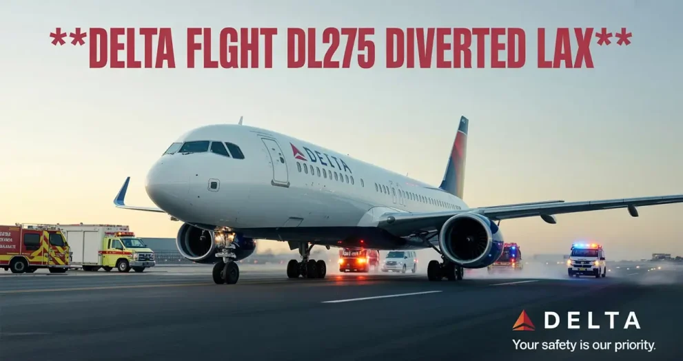 delta flight dl275 diverted lax