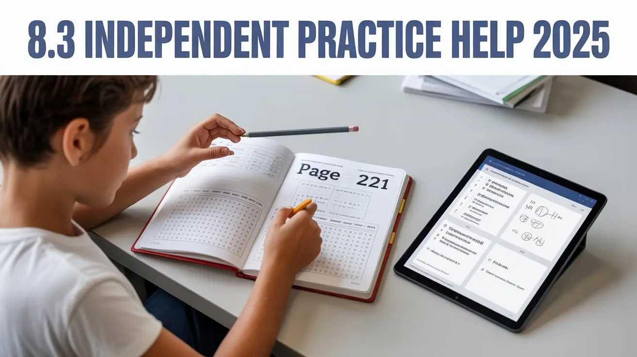 8.3 independent practice page 221 answer key