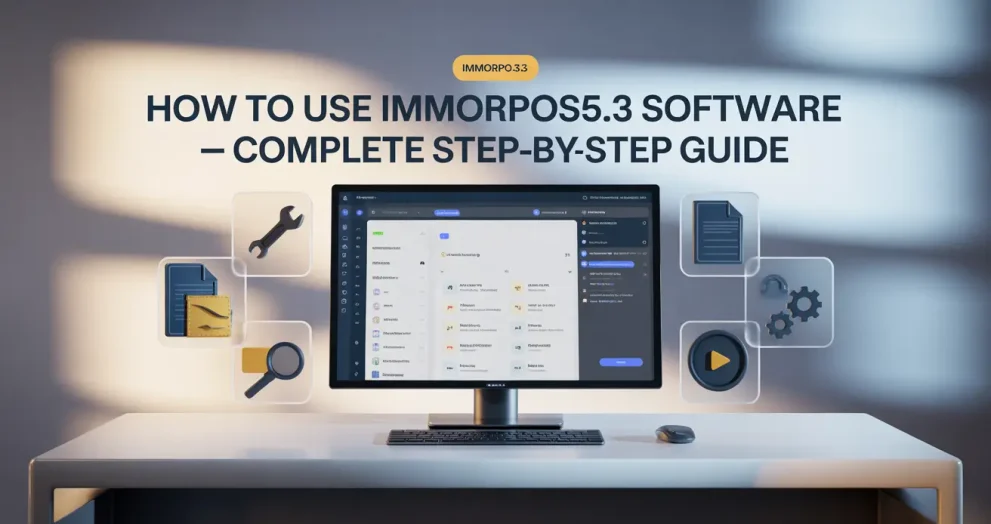 how to use immorpos35.3 software