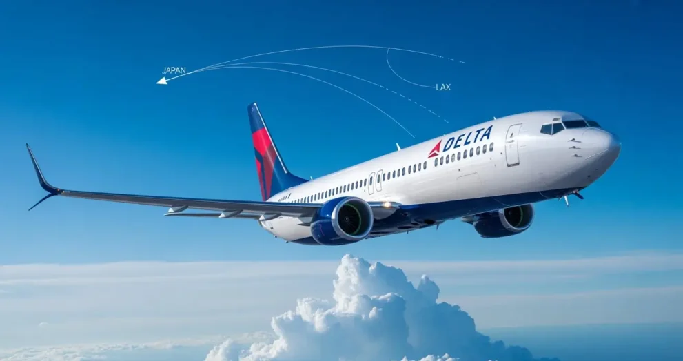 delta flight dl275 japan diversion lax