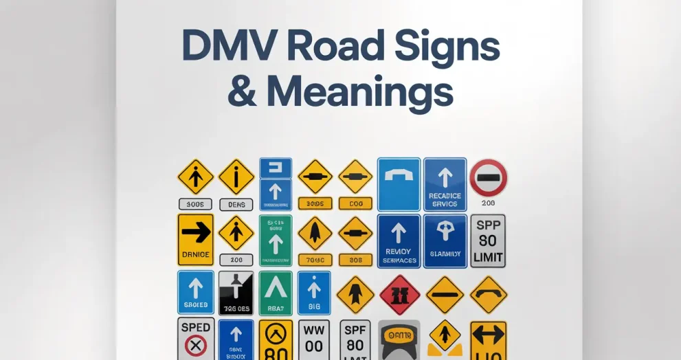 dmv road signs and meanings