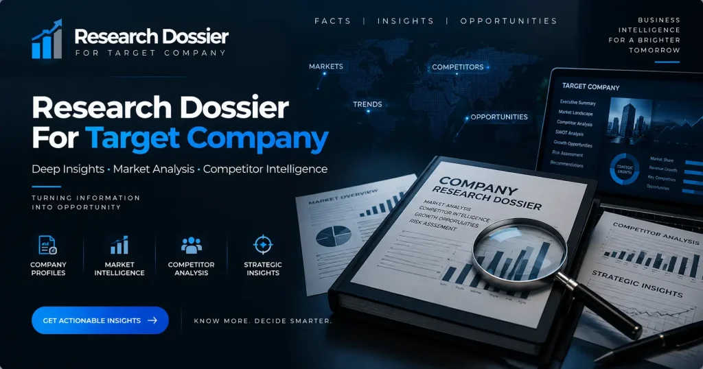 research dossier for target company
